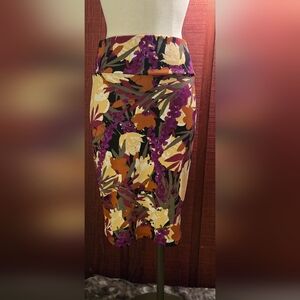 LuLaRoe Purple Brown Pencil Skirt